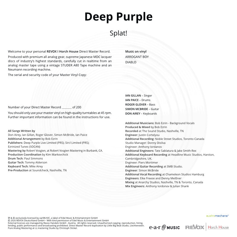 Deep Purple - Arrogant Boy & Diablo Limited Single Edition