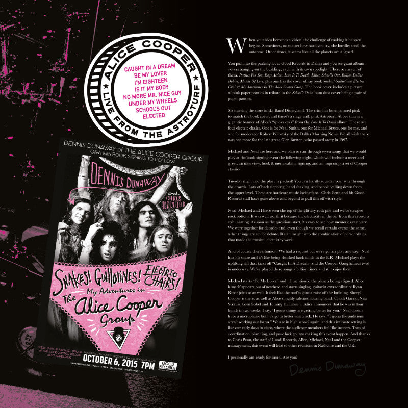 Alice Cooper Live From The Astroturf Inlay 5