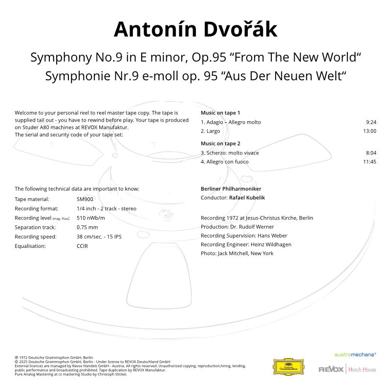 Antonin Dvorak Symphony No 9 From The New World Credits