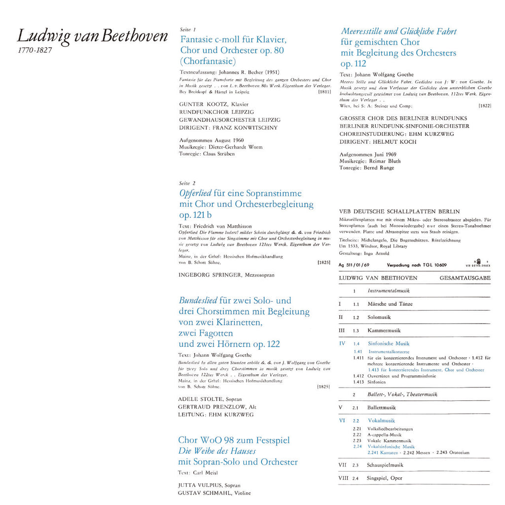 Ludwig van Beethoven Gesamtausgabe Cover Backside