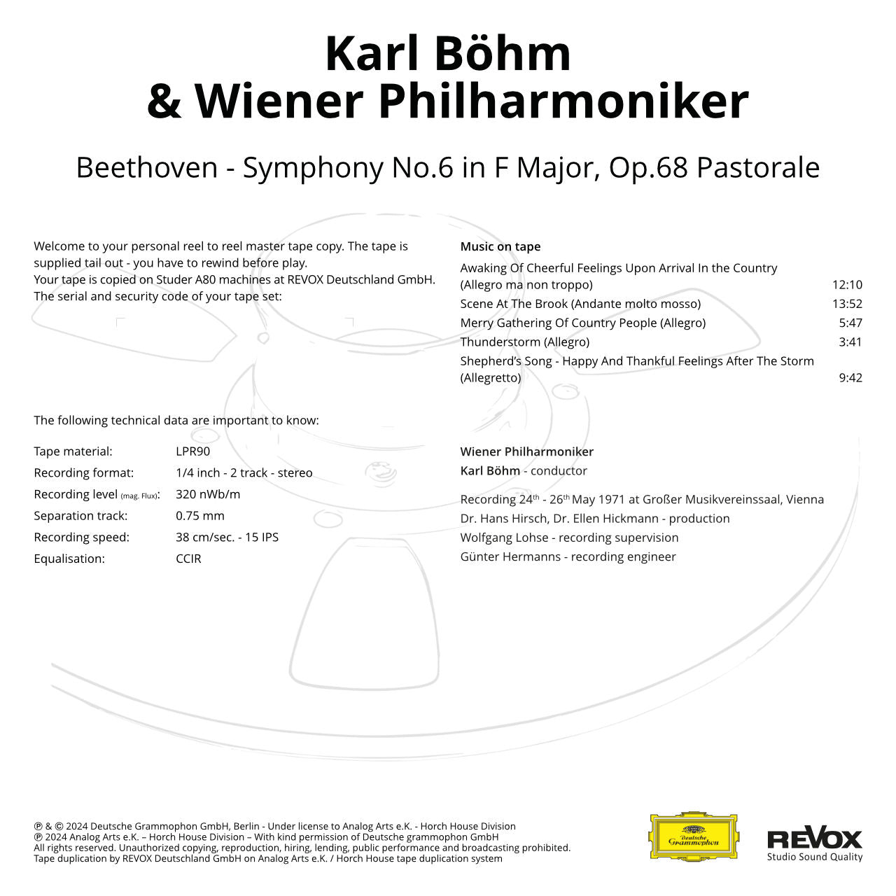 Beethoven Symphony No. 6 Credits