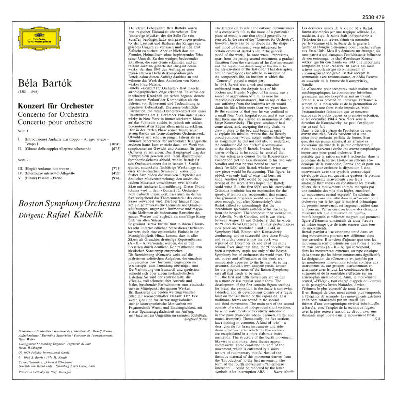 Bela Bartok Concerto For Orchestra Cover Backside
