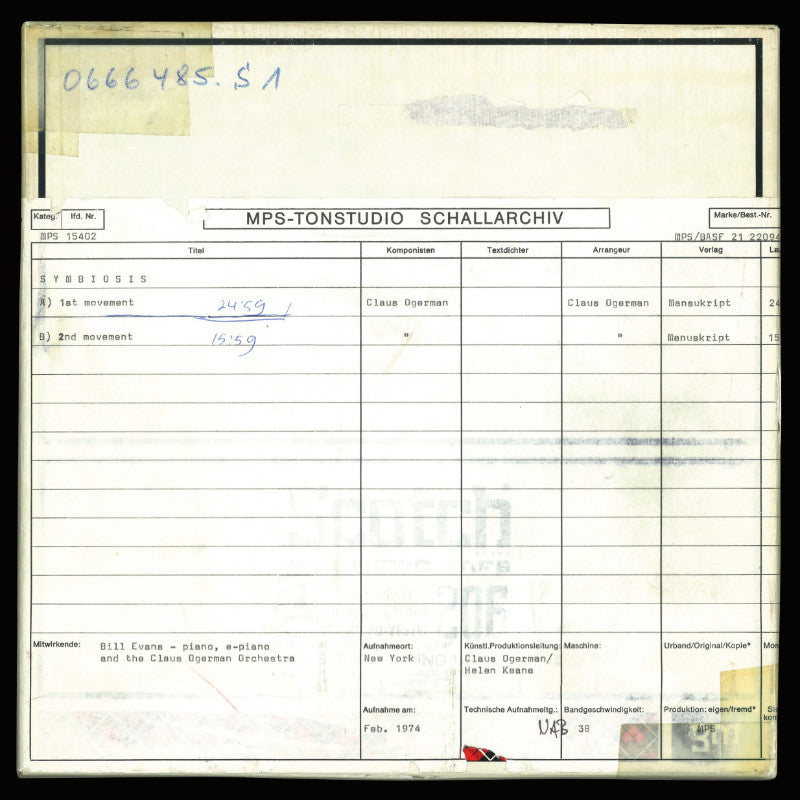 Bill Evans Claus Ogerman Symbiosis Original Master Tape