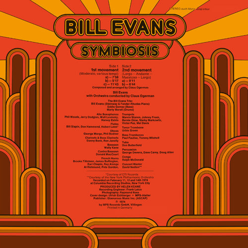 Bill Evans Claus Ogerman Symbiosis Cover Backside