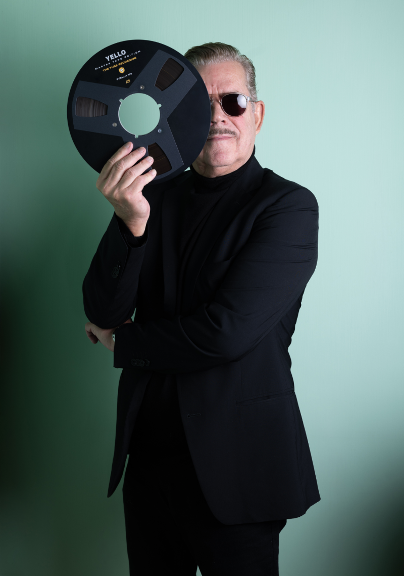 Boris Blank with Tape Reel in hand