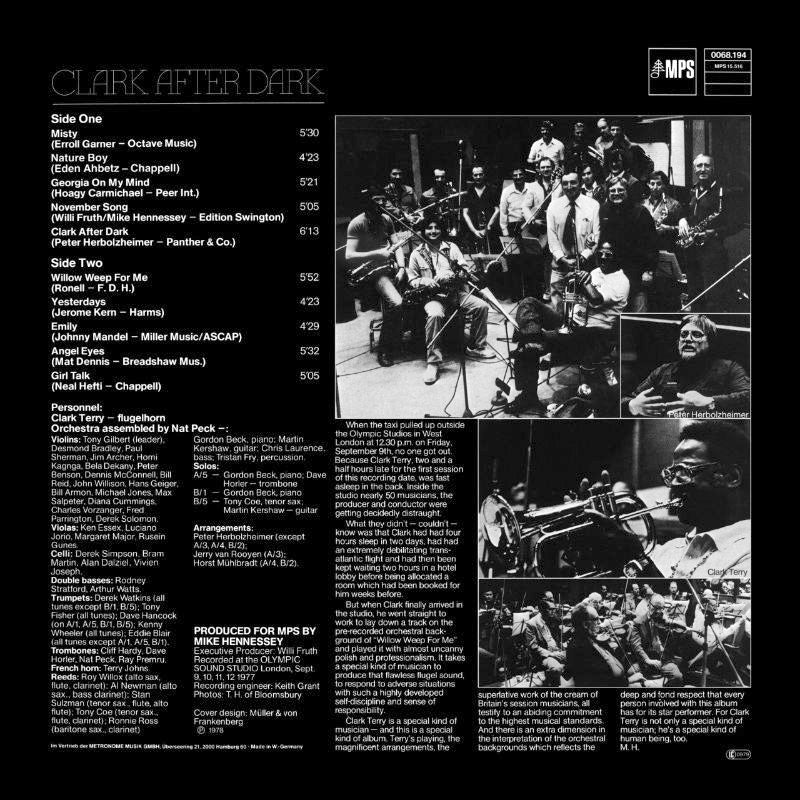 Clark Terry Clark After Dark Cover Backside