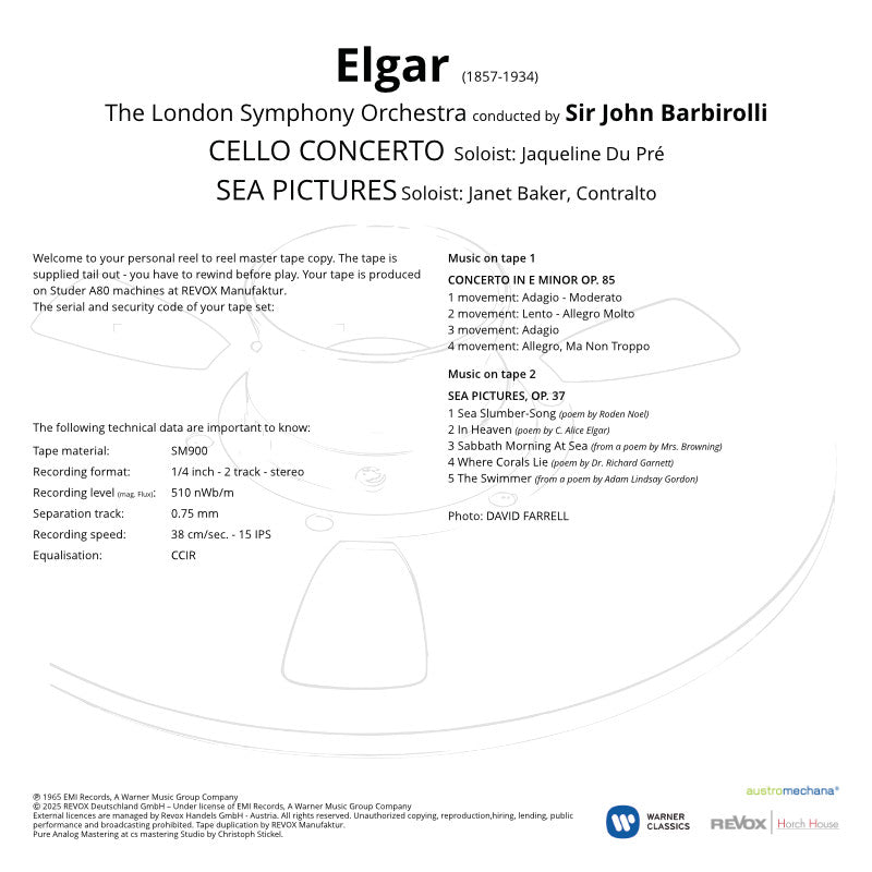 Edward Elgar Cello Concerto and Sea Pictures Credits