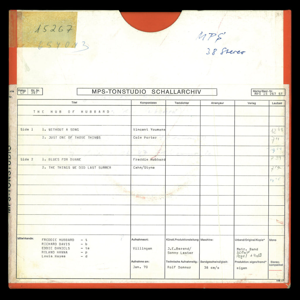 Freddie Hubbard The Hub Of Hubbard Original Master Tape