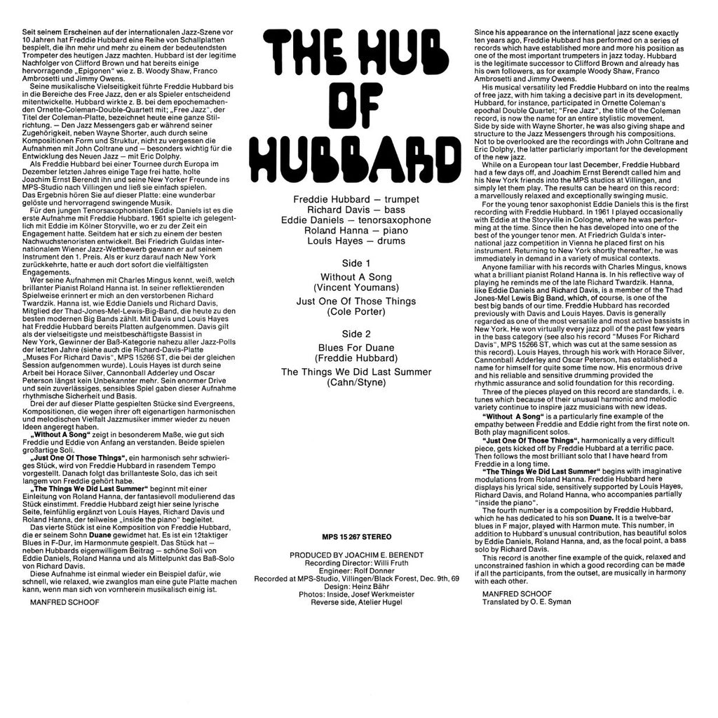 Freddie Hubbard The Hub Of Hubbard Cover Backside