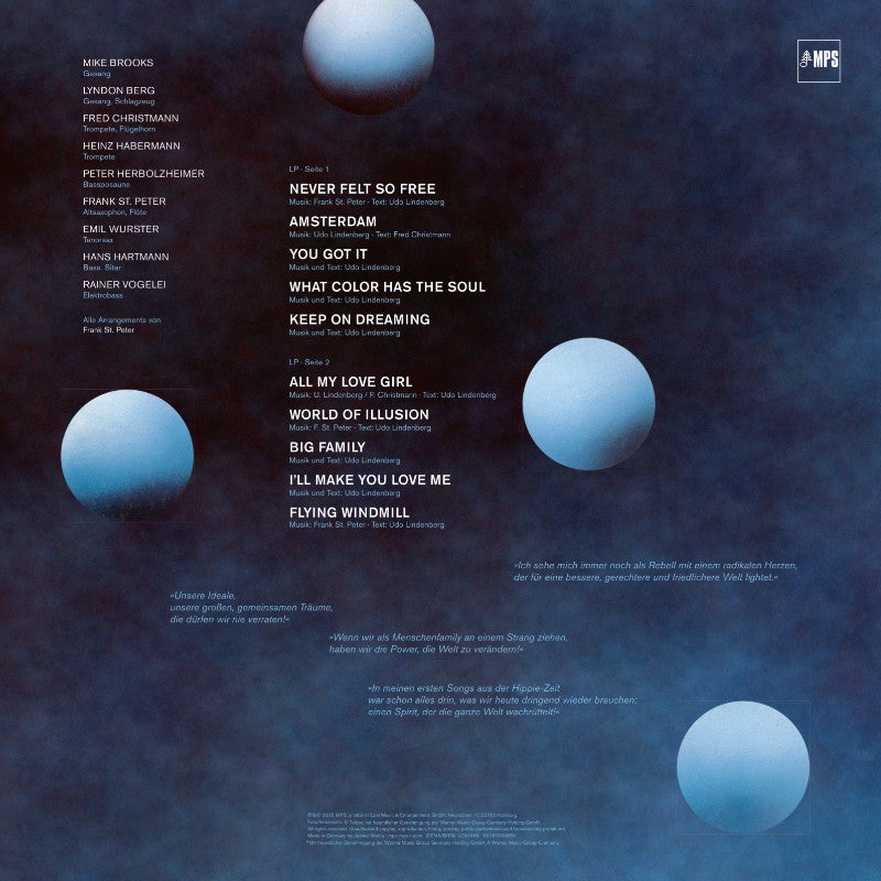 Free Orbit featuring Udo Lindenberg Cover Backside