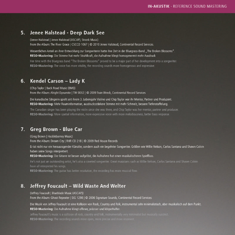 Great Voices Volume 2 Inlay 2