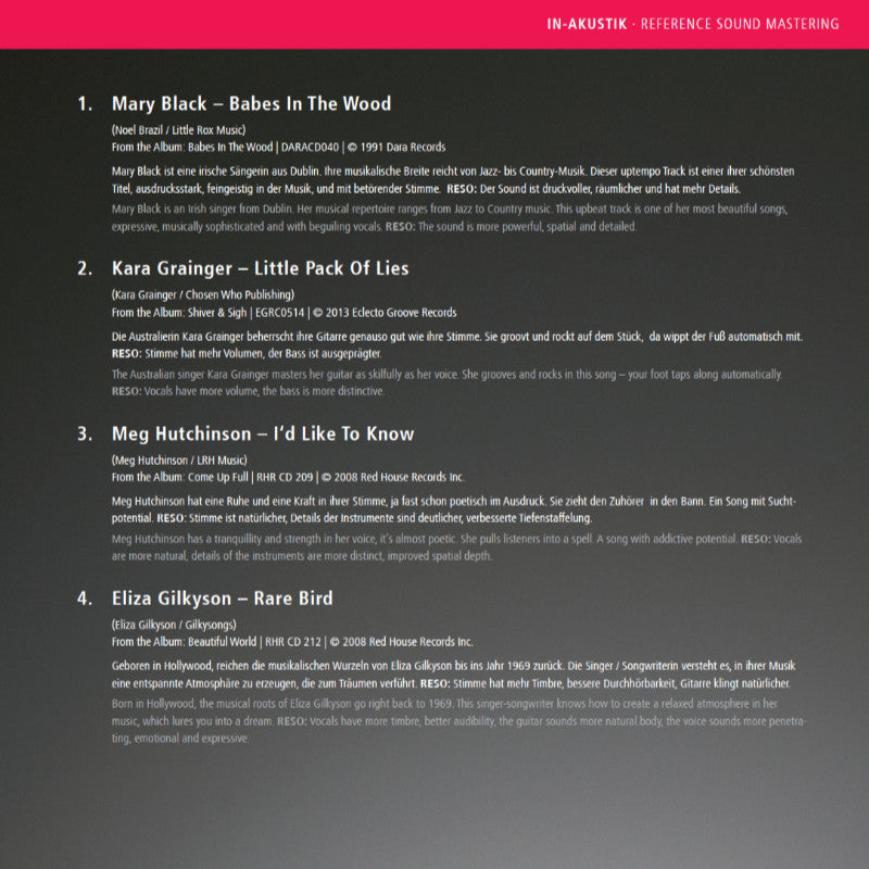 Great Women Of Song Inlay 1