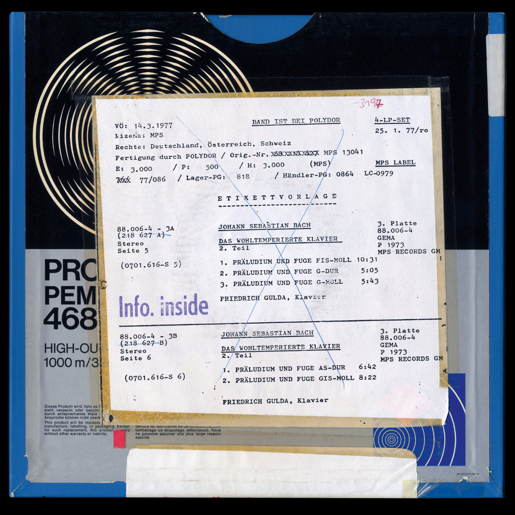 Friedrich Gulda Bach The Well-Tempered Clavier Original Master Tape 8