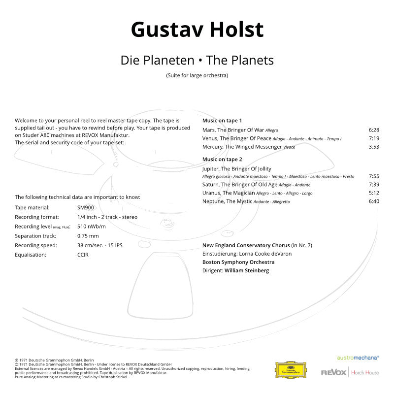 Gustav Holst The Planets Credits