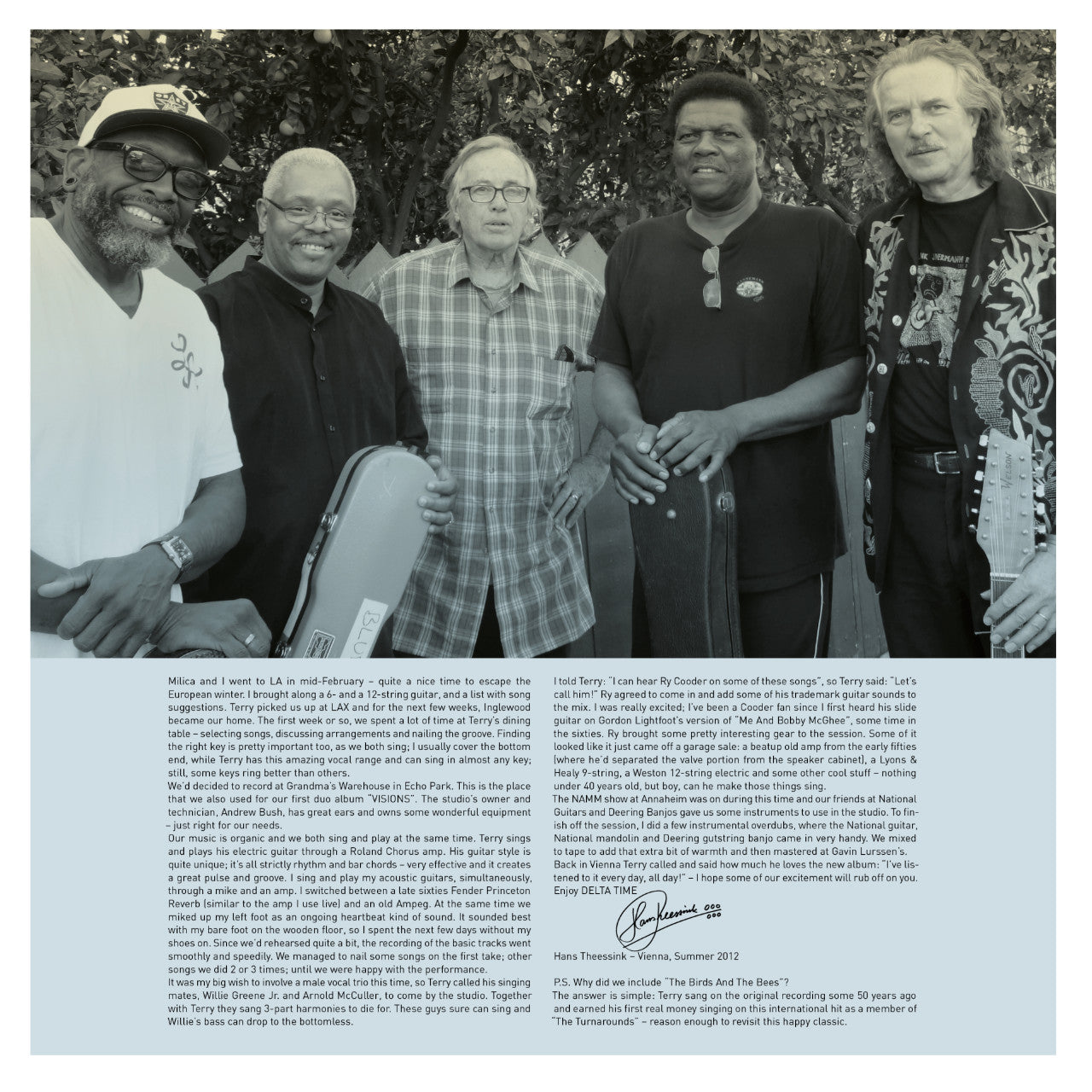 Hans Theessink & Terry Evans Delta Time Inlay