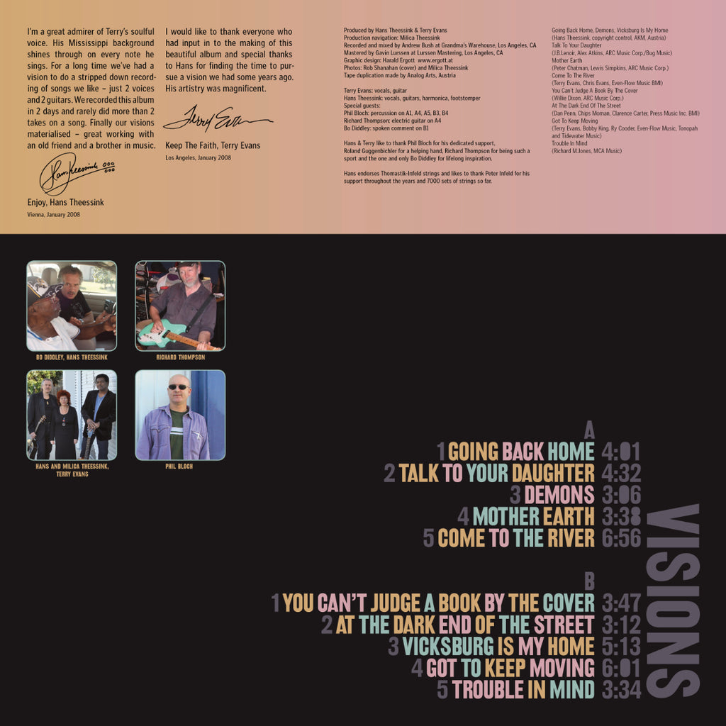 Hans Theessink And Terry Evans Visions Cover Backside
