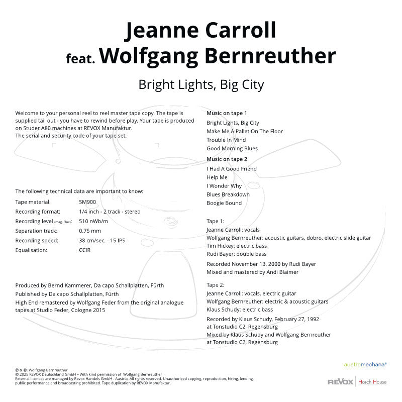 Jeanne Carroll feat. Wolfgang Bernreuther - Bright Lights, Big City