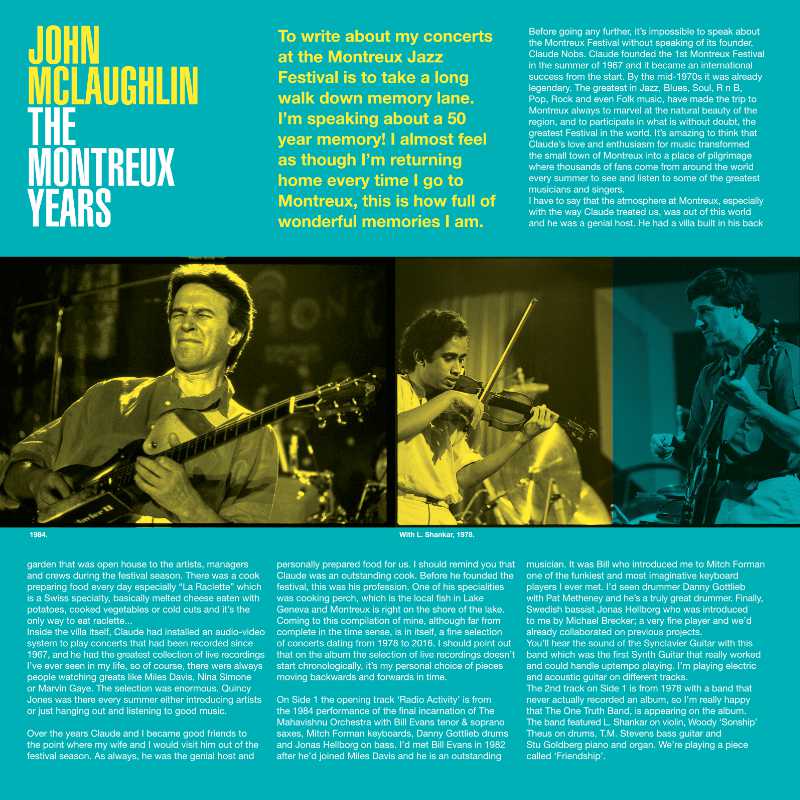 John McLaughlin The Montreux Years Inlay 1
