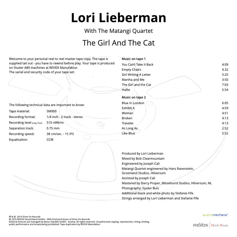 Lori Lieberman The Girl And The Cat Credits
