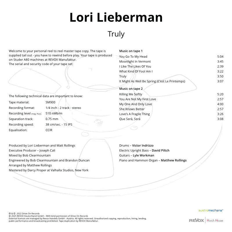 Lori Lieberman Truly Credits