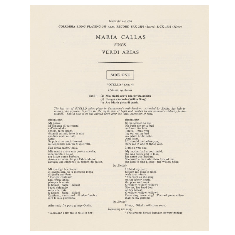 Maria Callas sings Verdi Arias Inlay 1