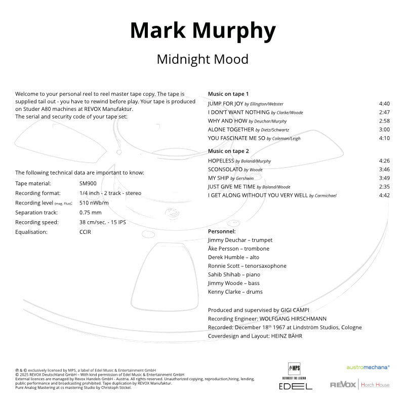 Mark Murphy Midnight Mood Credits