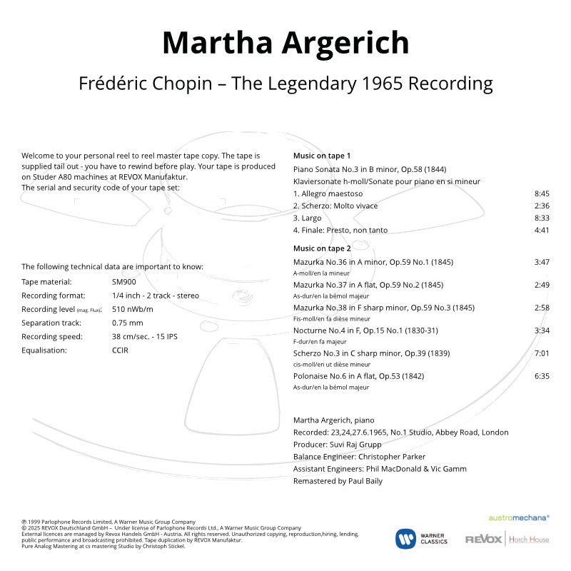 Martha Argerich Chopin Credits