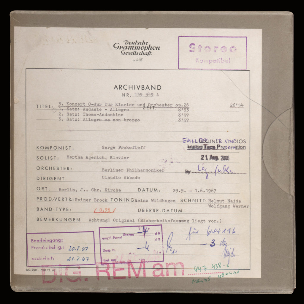 Martha Argerich Piano Concerto Prokofieff Ravel Original Master Tape 1