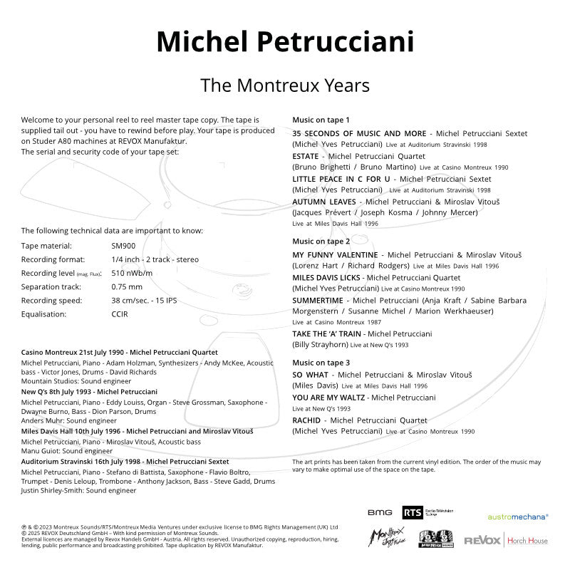 Michel Petrucciani The Montreux Years Credits