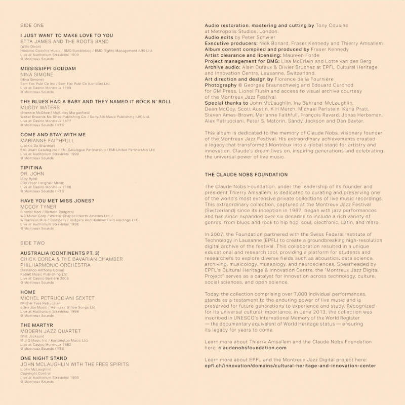 The Montreux Years Moments Vol. 1 Inlay 2