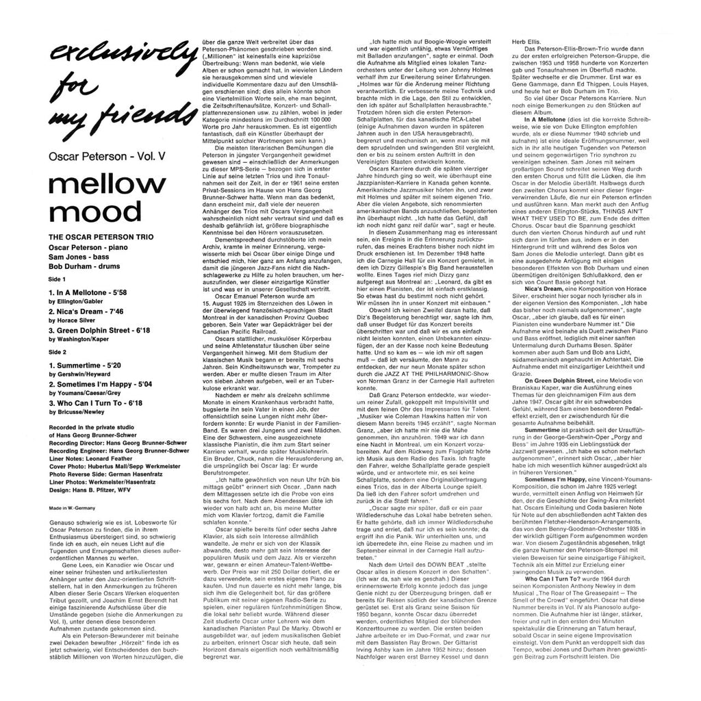 Oscar Peterson Mellow Mood Inlay 1