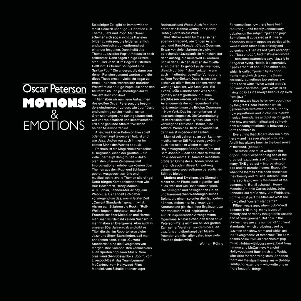 Oscar Peterson Motions and Emotions Inlay 1