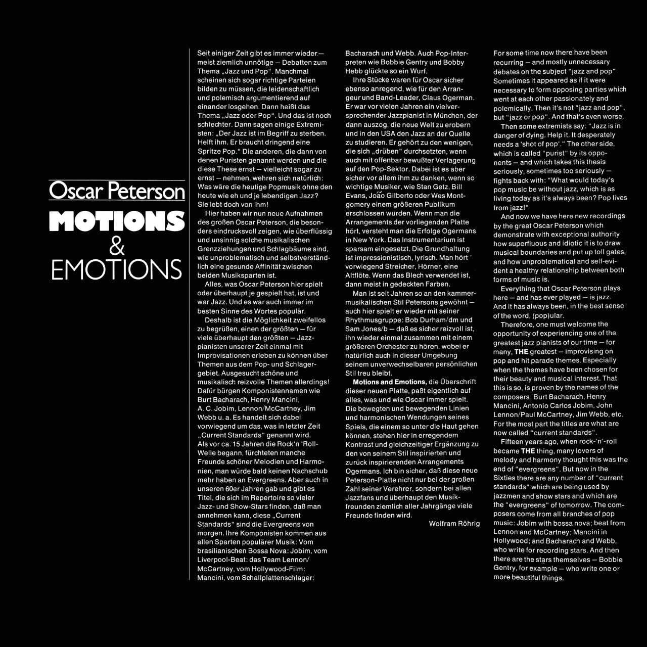 Oscar Peterson Motions and Emotions Inlay 1