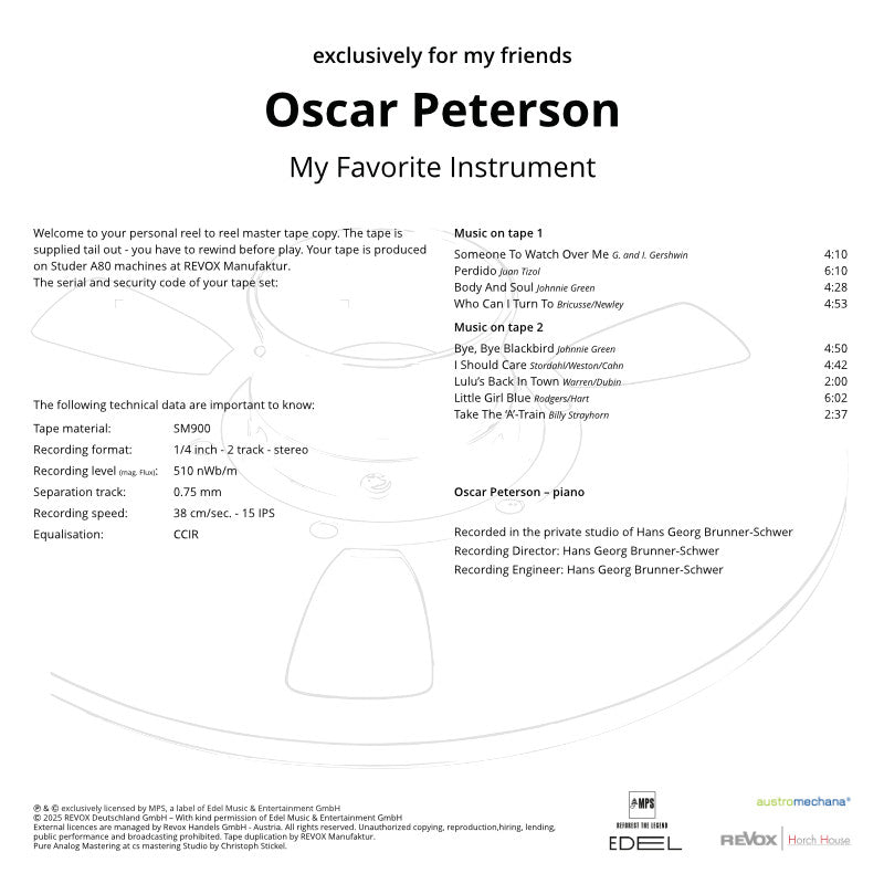 Oscar Peterson My Favorite Instrument Credits
