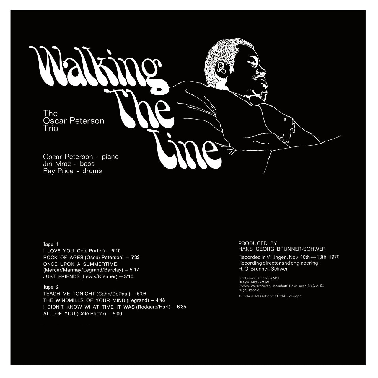 Oscar Peterson Walking The Line Cover Backside