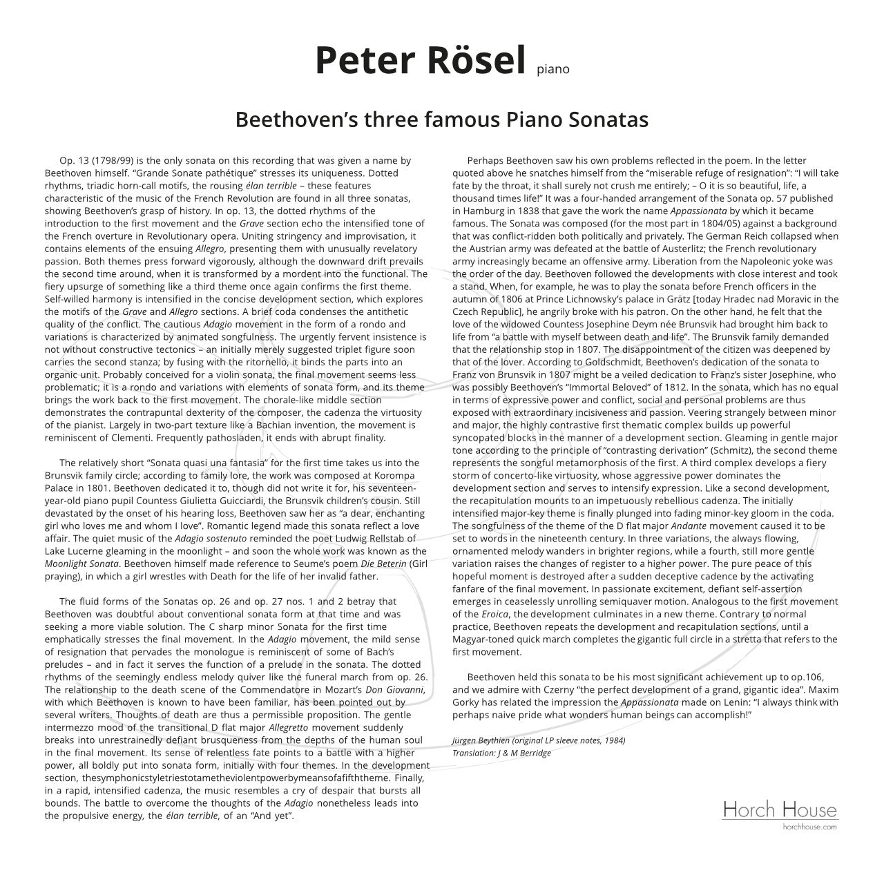 Peter Rosel Beethoven Sonatas Inlay 1