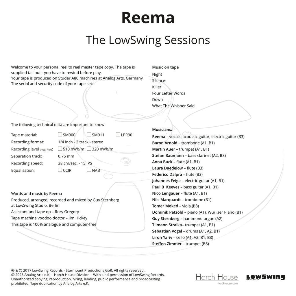 Reema The LowSwing Sessions Credits