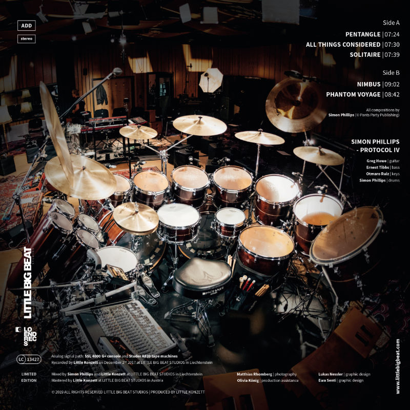 Simon Phillips Studio Live Session Cover Backside