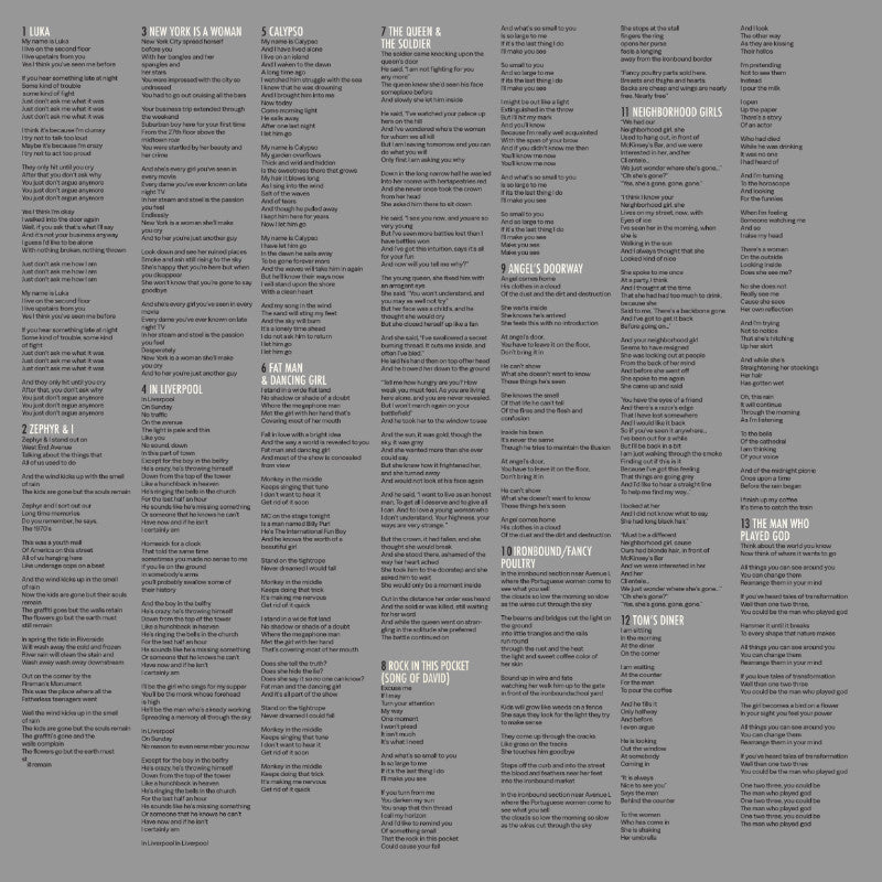 Suzanne Vega Close Up Volume 2 People & Places Inlay 2