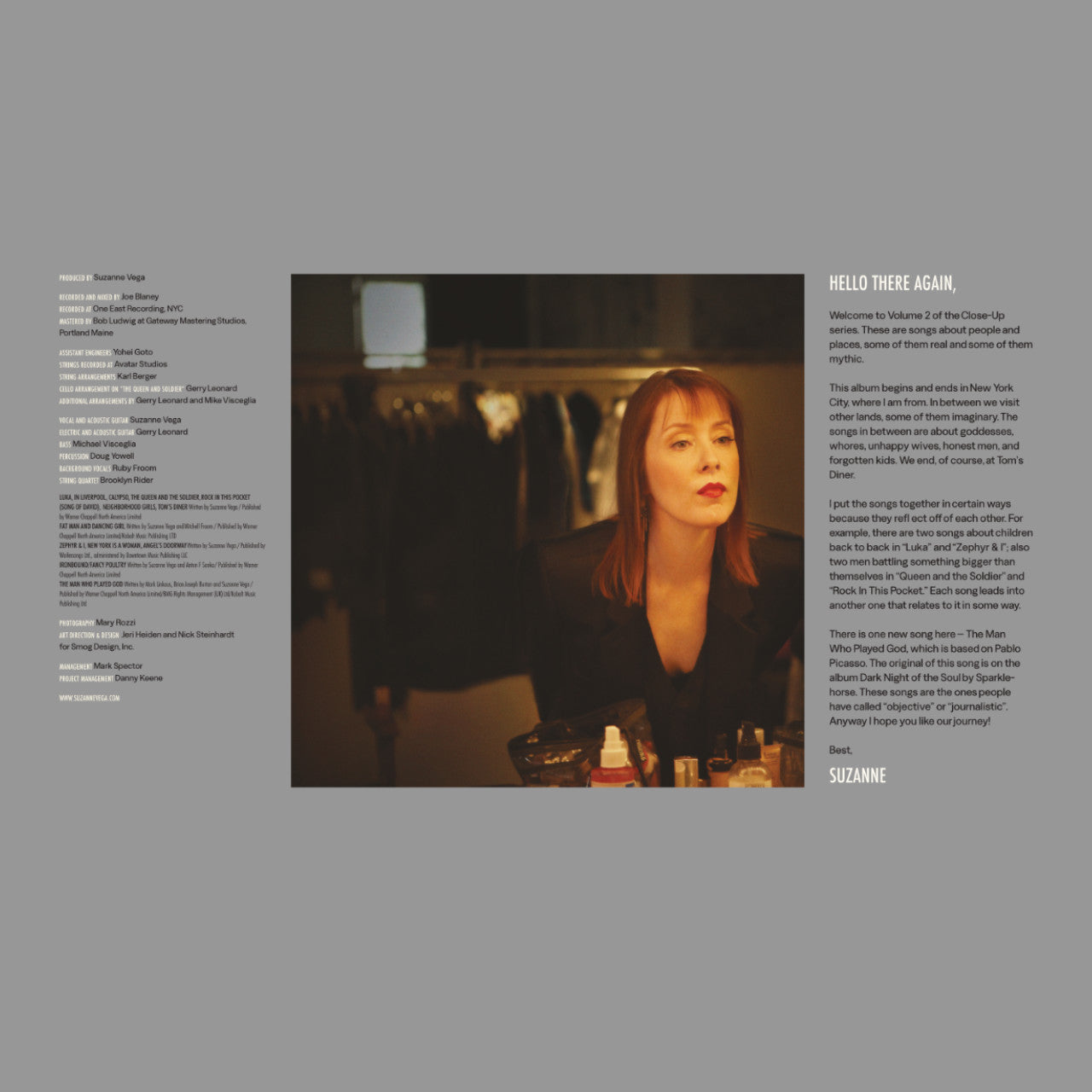 Suzanne Vega Close Up Volume 2 People & Places Backside