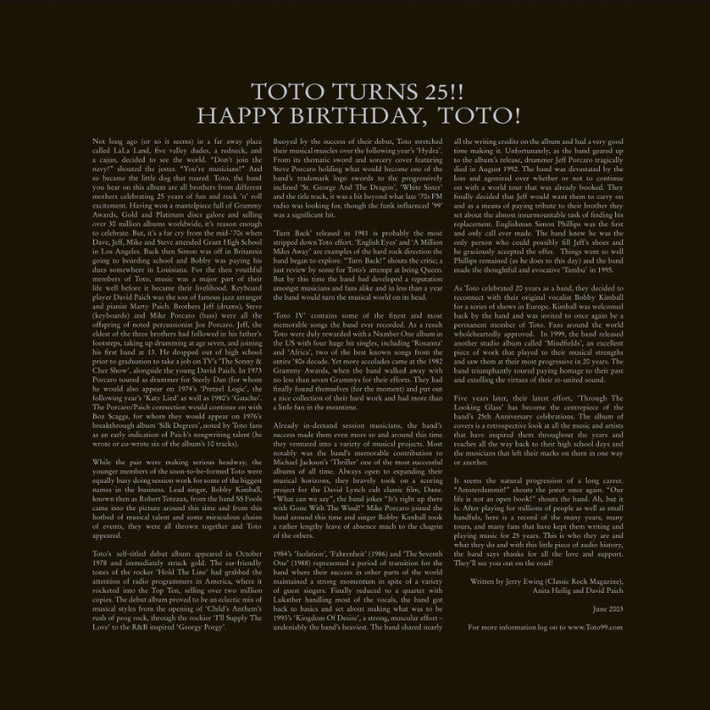 Toto Live In Amsterdam Inlay 1