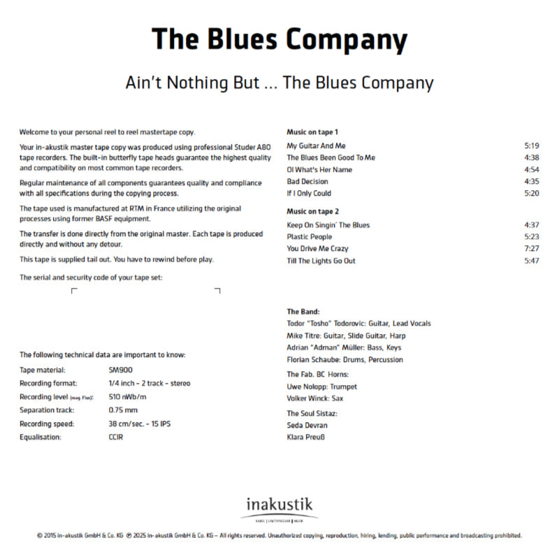 The Blues Company Ain't Nothing But Credits
