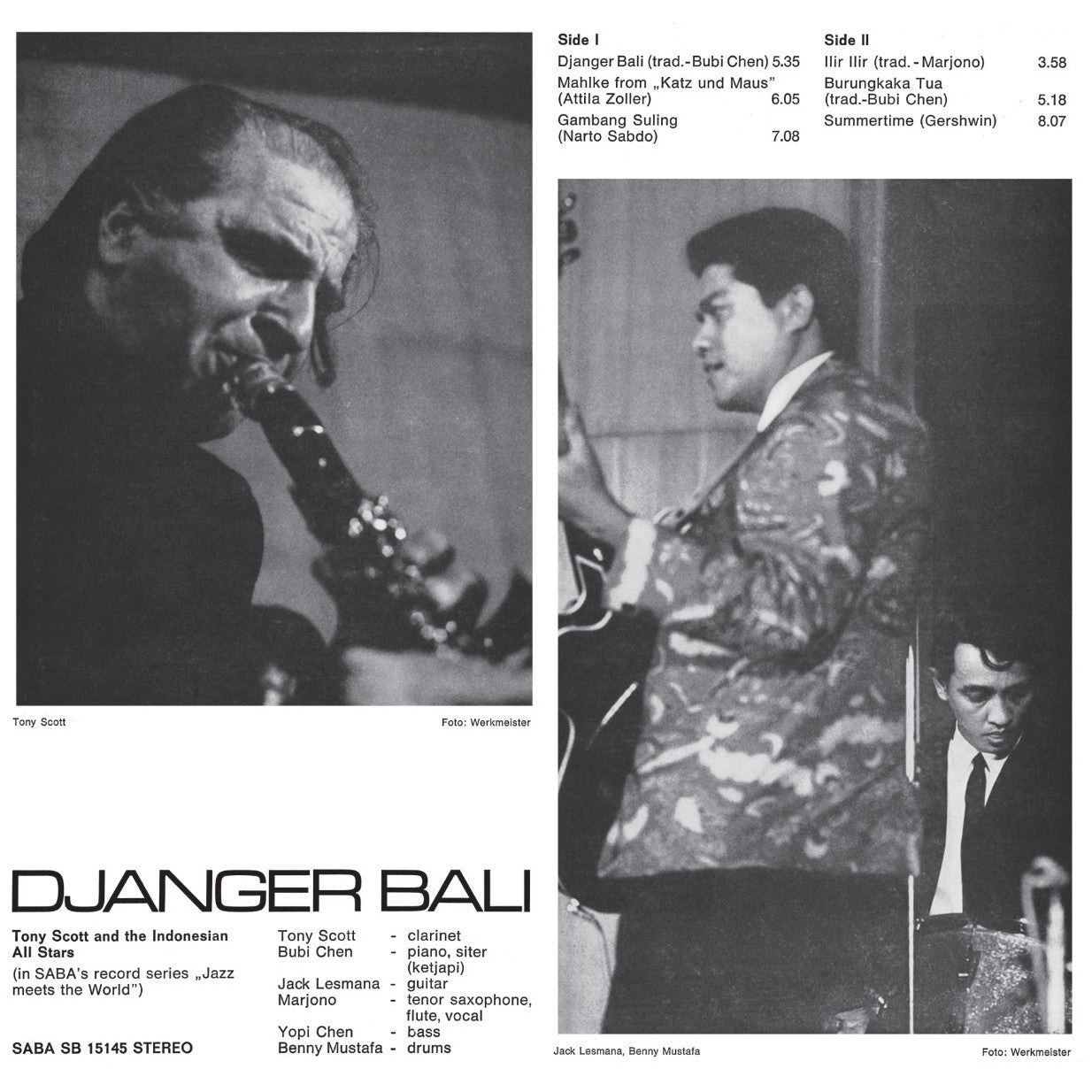Tony Scott and the Indonesian All Stars Djanger Bali Inlay 1
