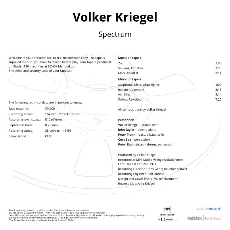 Volker Kriegel Spectrum Credits